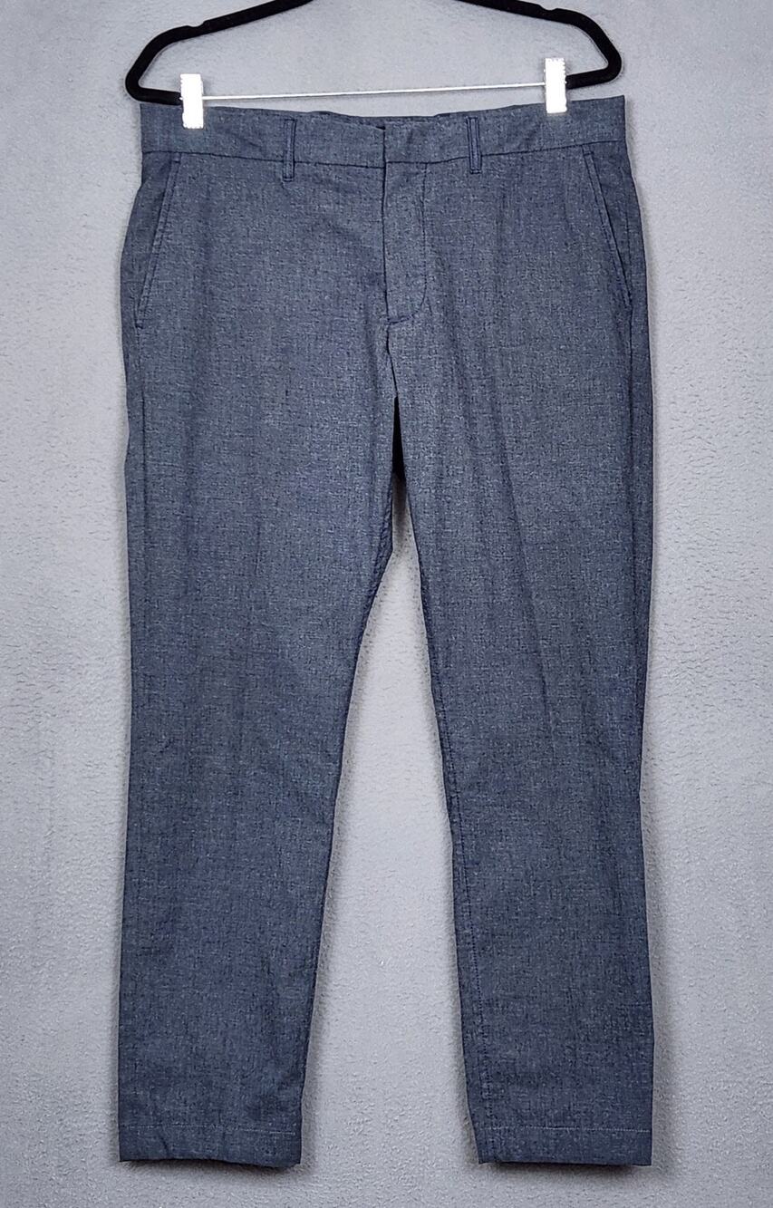 NORDSTROM Dress Pants Mens 34X34 Blue Coolmax Straight Leg Measure 34X29 Career